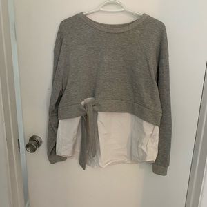 Zara Grey Sweater with Tie